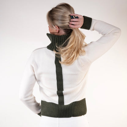 Zip Offwhite / Oliven