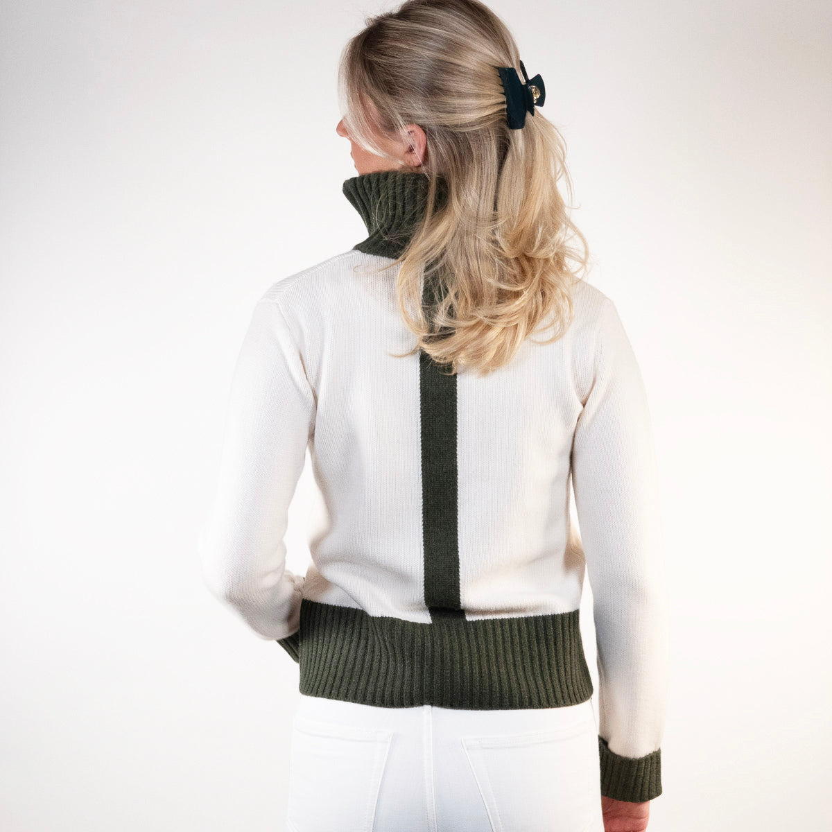 Zip Offwhite / Oliven