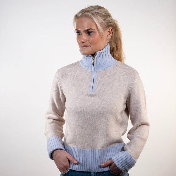 Zip Sand / lyseblå