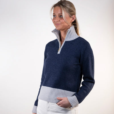 Zip Navy/lyseblå