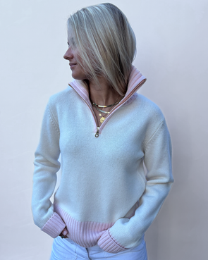 Zip Offwhite/lyserosa