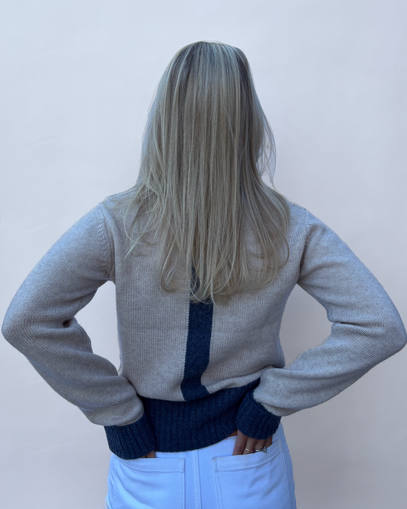 Zip sand/navy