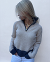 Zip sand/navy