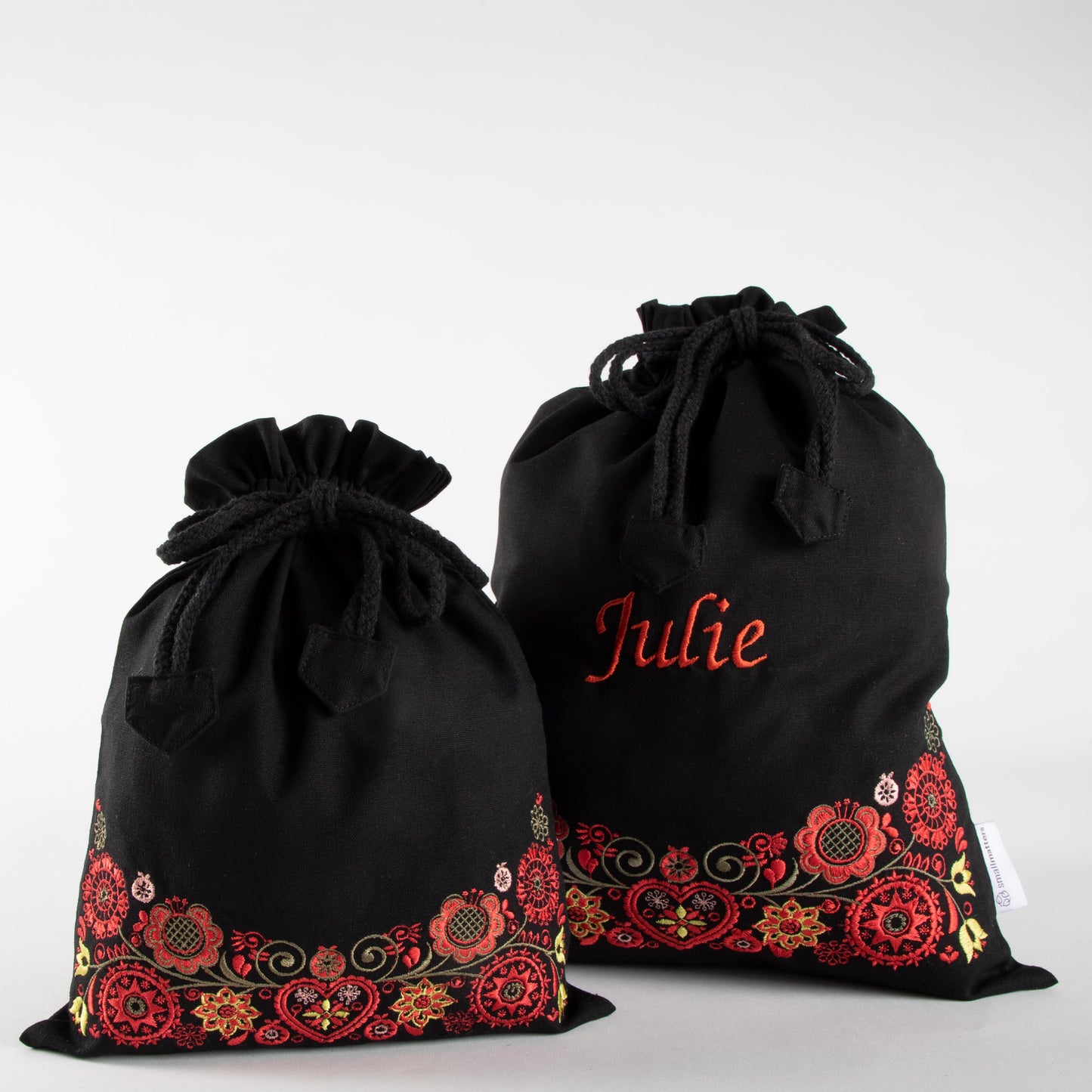 Posesett til sko og tilbehør svart - rød/grønn