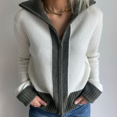 Cardigan Offwhite / Oliven