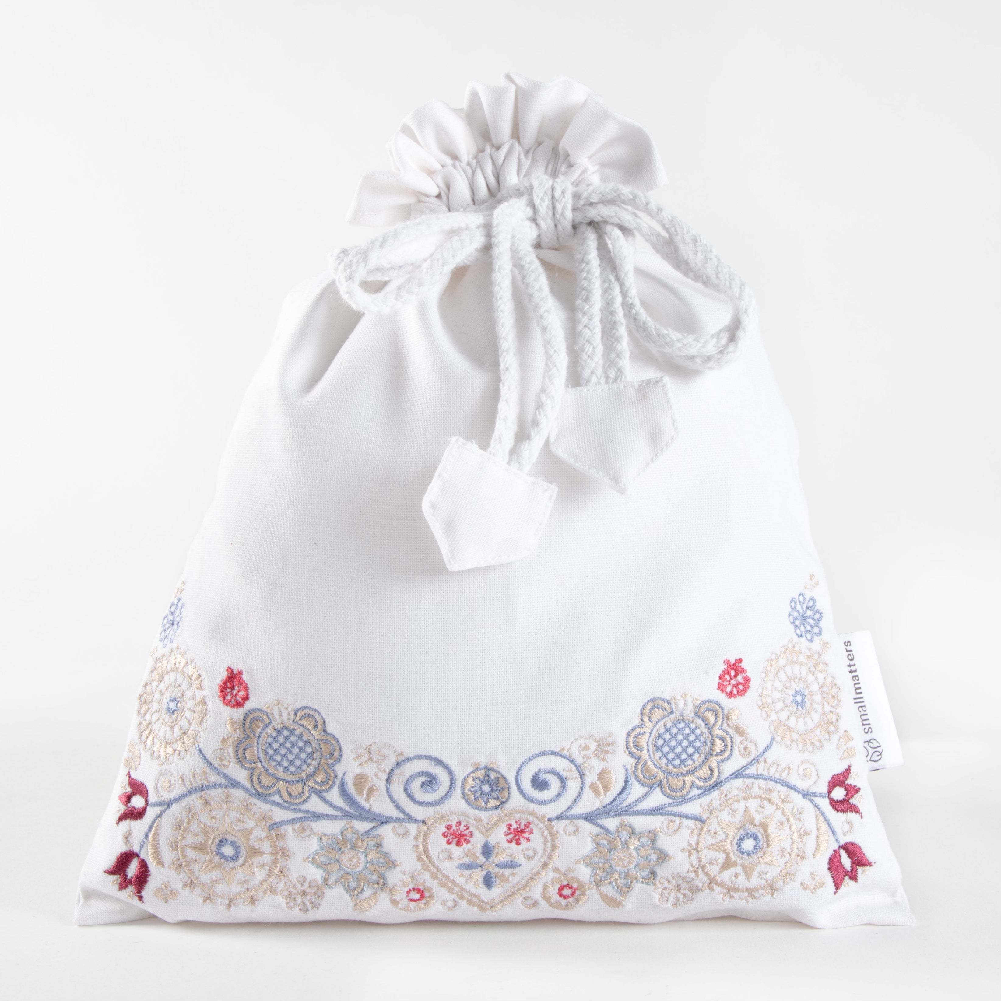 Oppbevaringspose hvit - sand/pastell