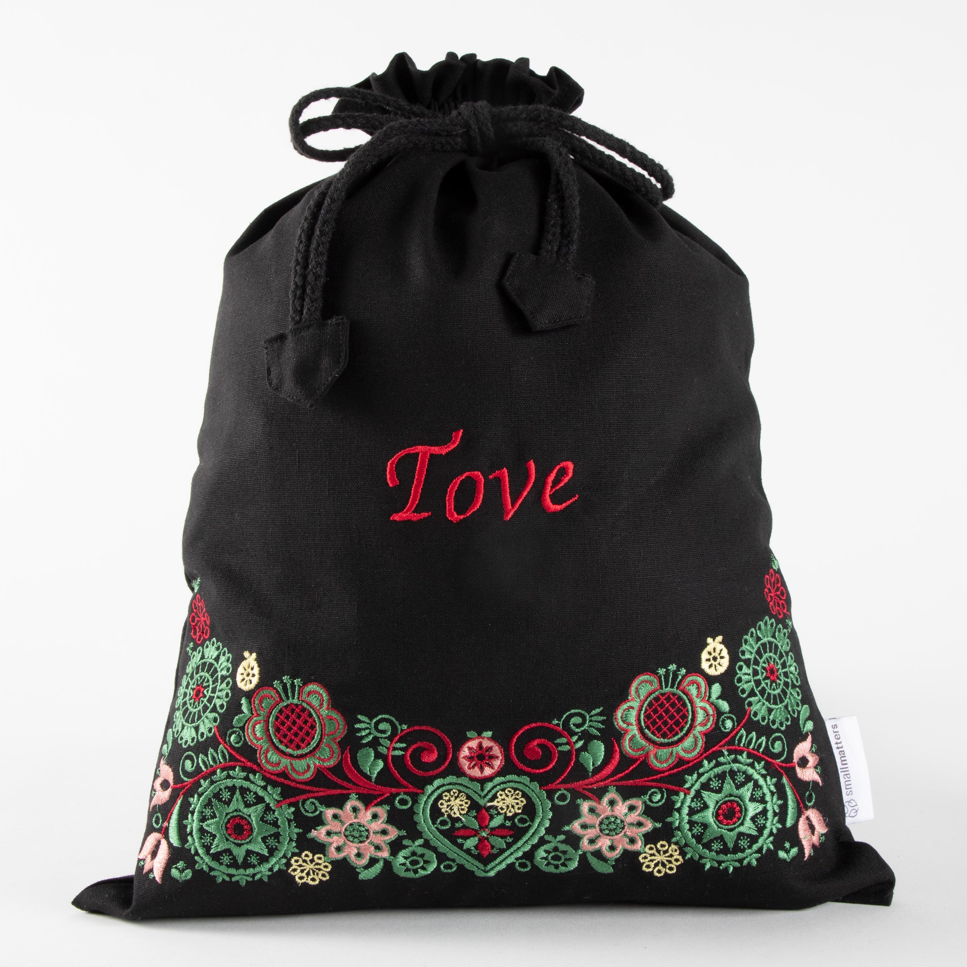 Skopose svart - grønn/rød