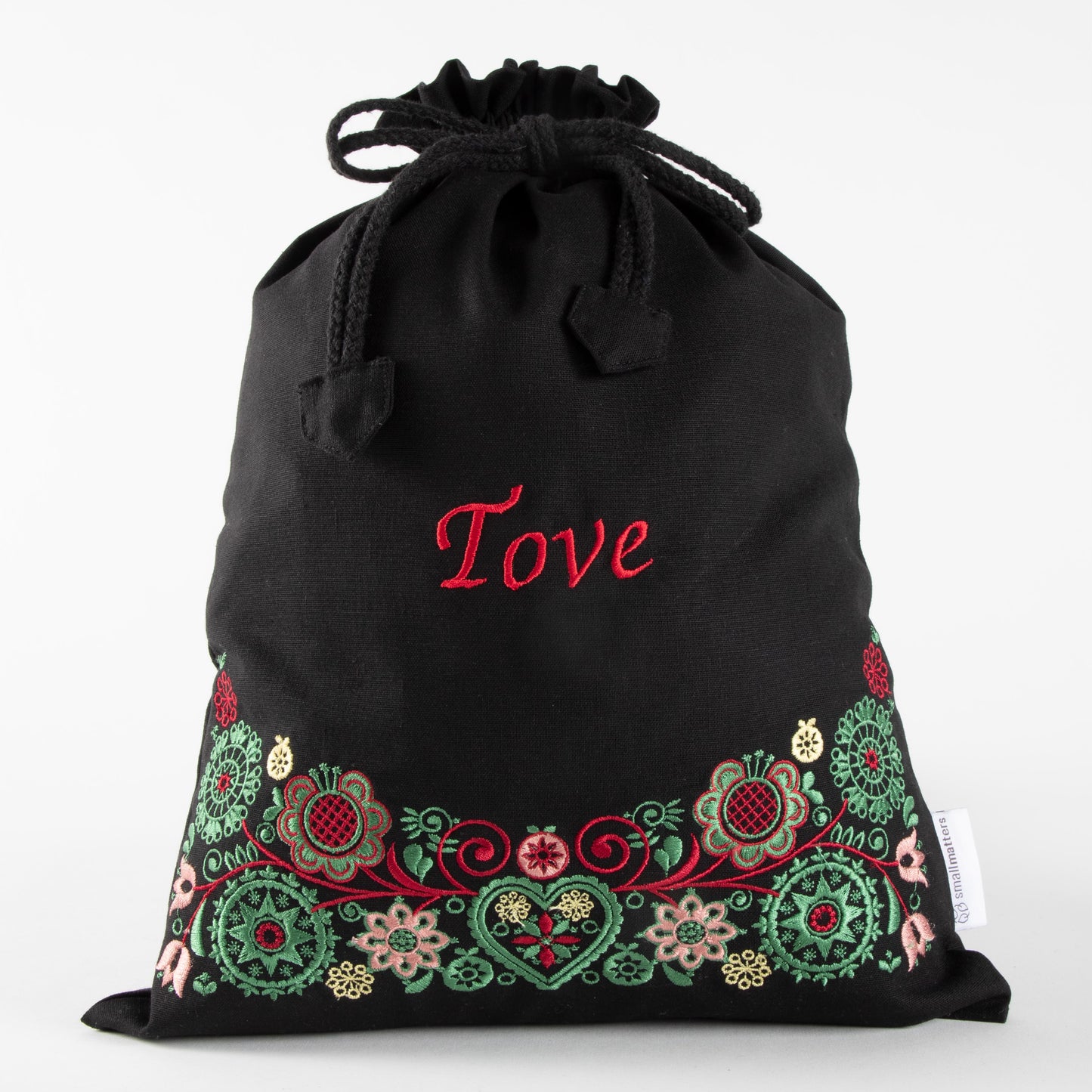 Skopose svart - grønn/rød