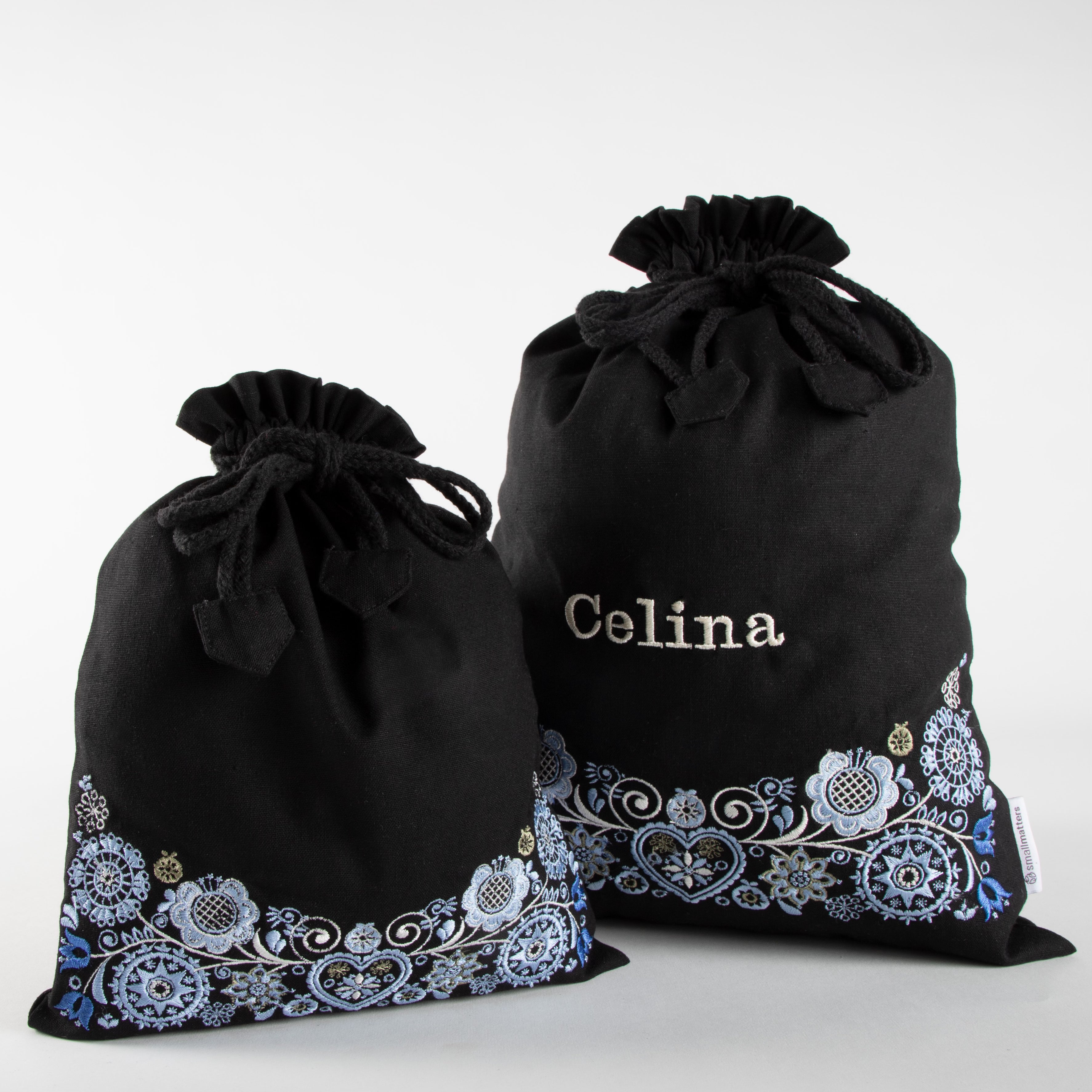 Posesett til sko og tilbehør svart - blå/lyseblå