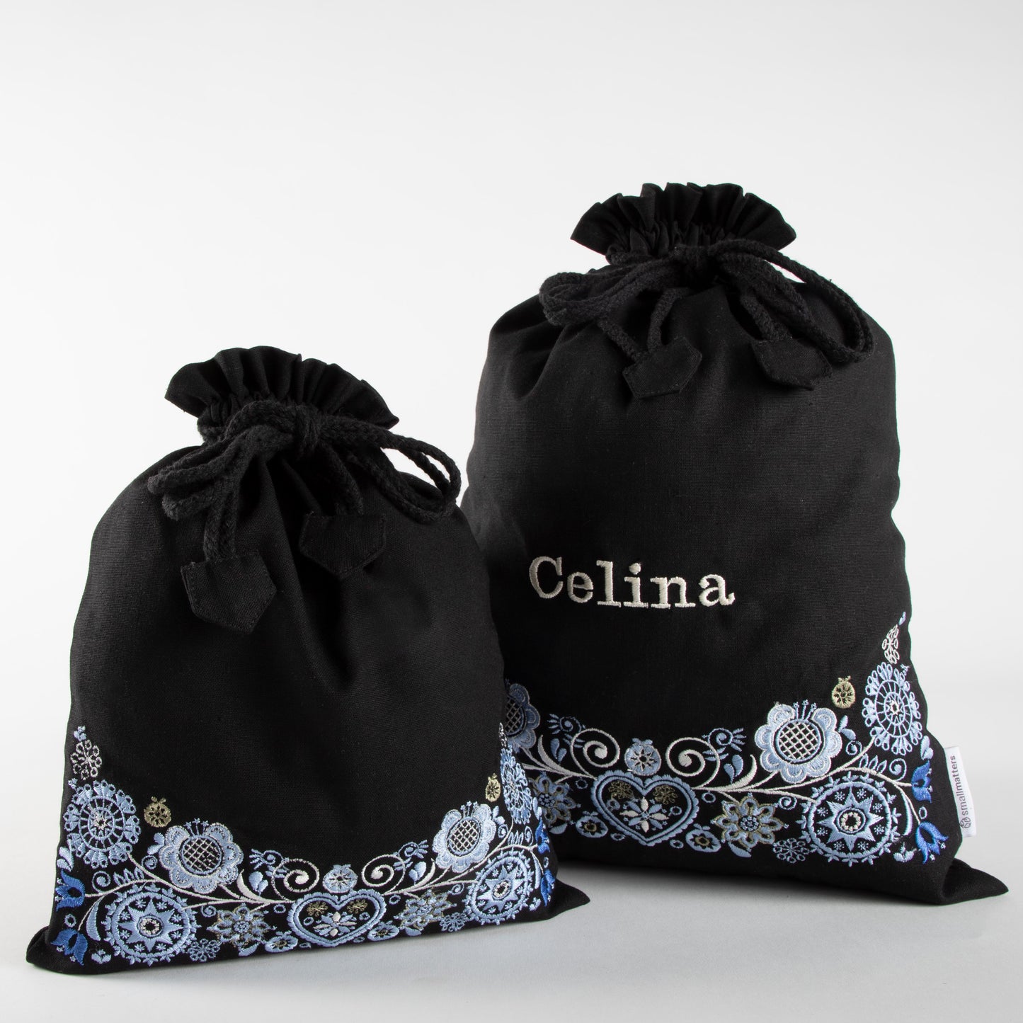 Posesett til sko og tilbehør svart - blå/lyseblå