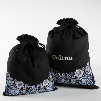 Posesett til sko og tilbehør svart - blå/lyseblå