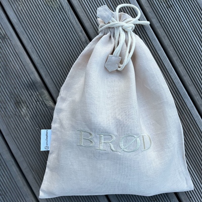 Brødpose - 2 brødposer Sand med sand broderi