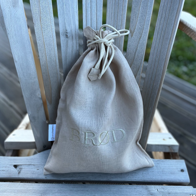 Brødpose - 2 brødposer Sand med sand broderi