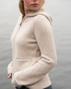 Celeste hood cardigan sand/lyssand