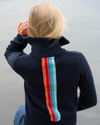 Contrast cardigan Navy / Rainbow