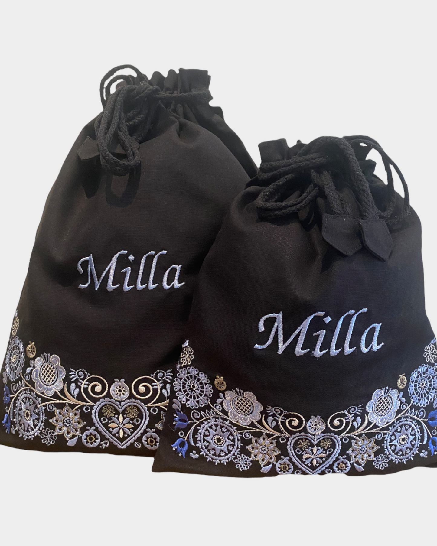 Skopose svart - blå/lyseblå