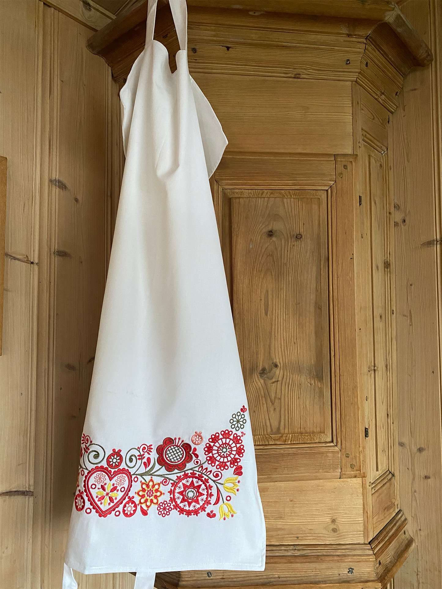 Skjortepose hvit - rød/grønn/gul