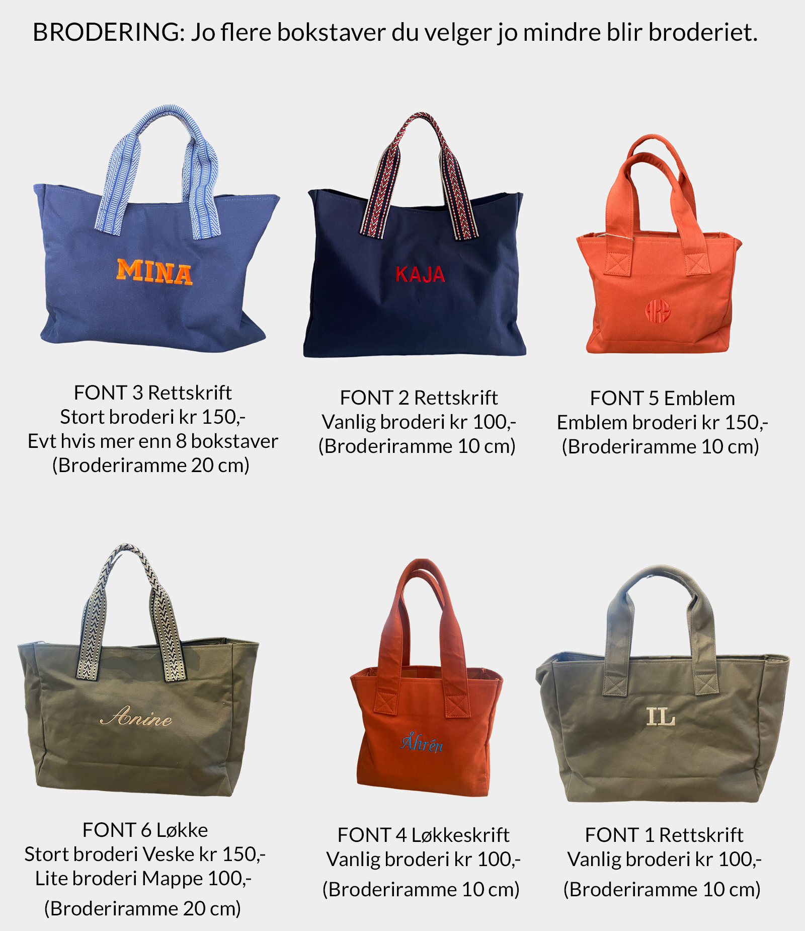 Skulderveske / Shopper kanvas medium - Oliven