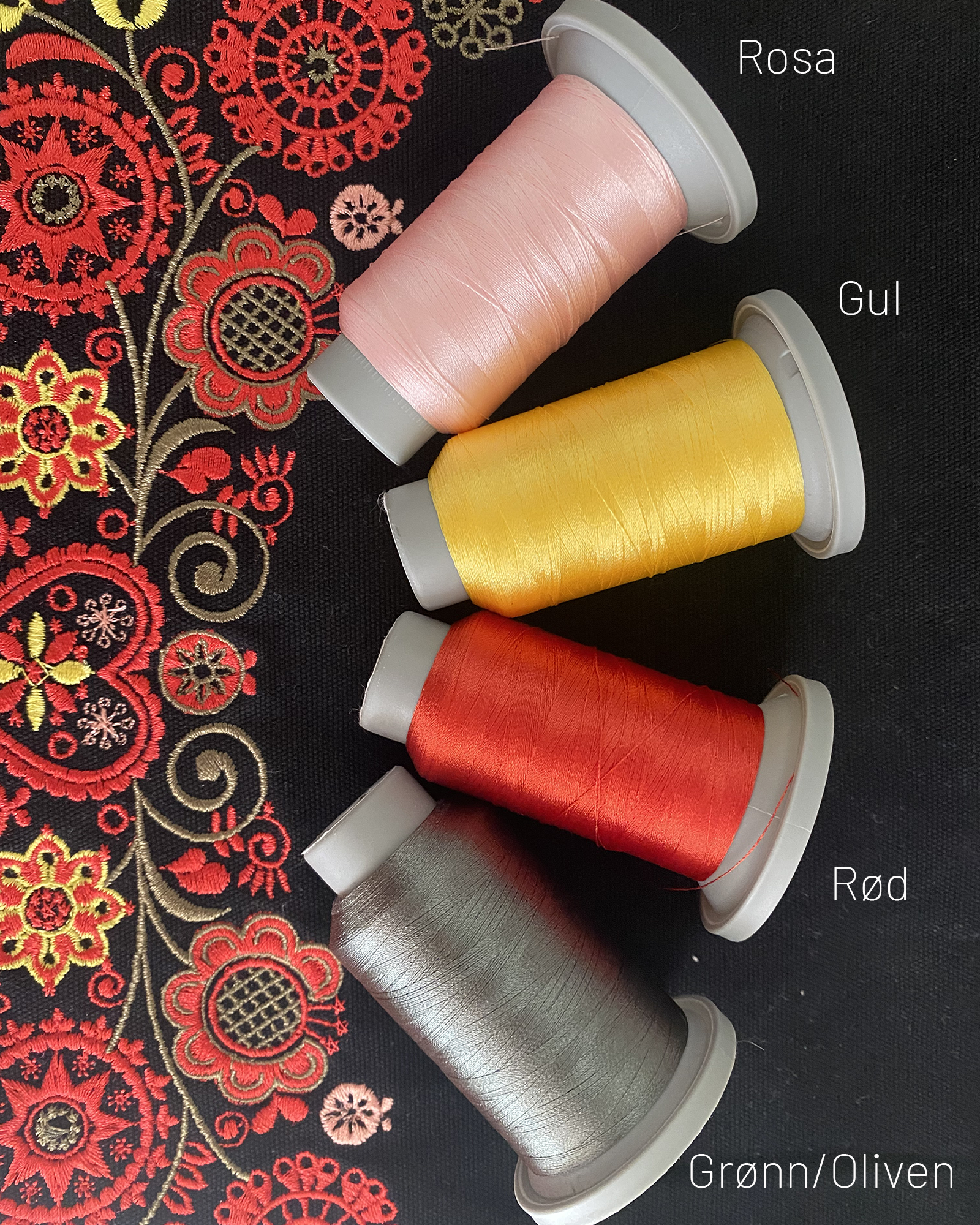 Skjortepose hvit - rød/grønn/gul