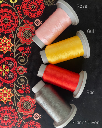 Skjortepose hvit - rød/grønn/gul