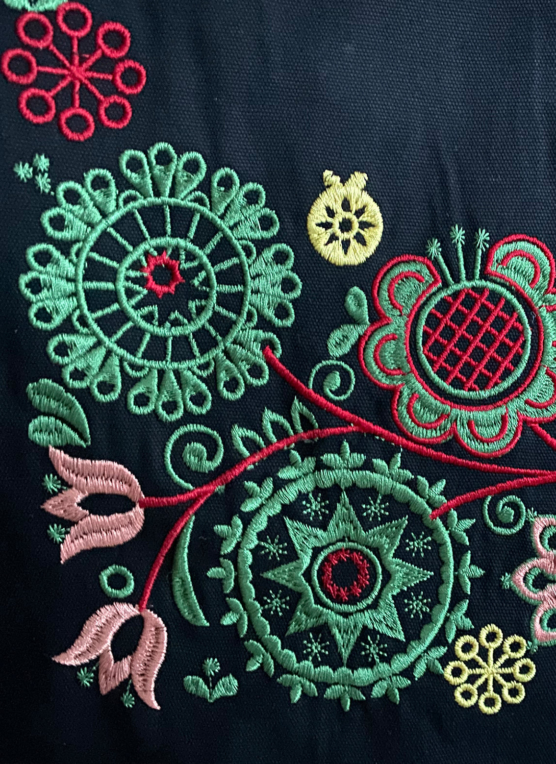 Skopose svart - grønn/rød