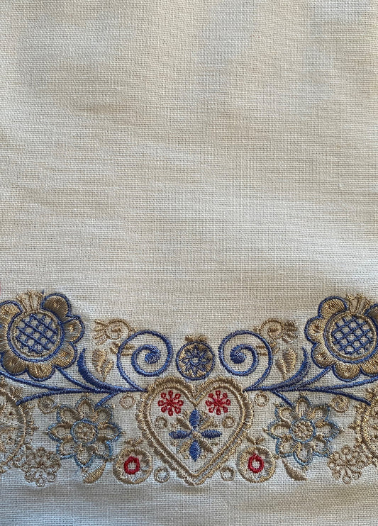 Skjortepose hvit - sand/pastell