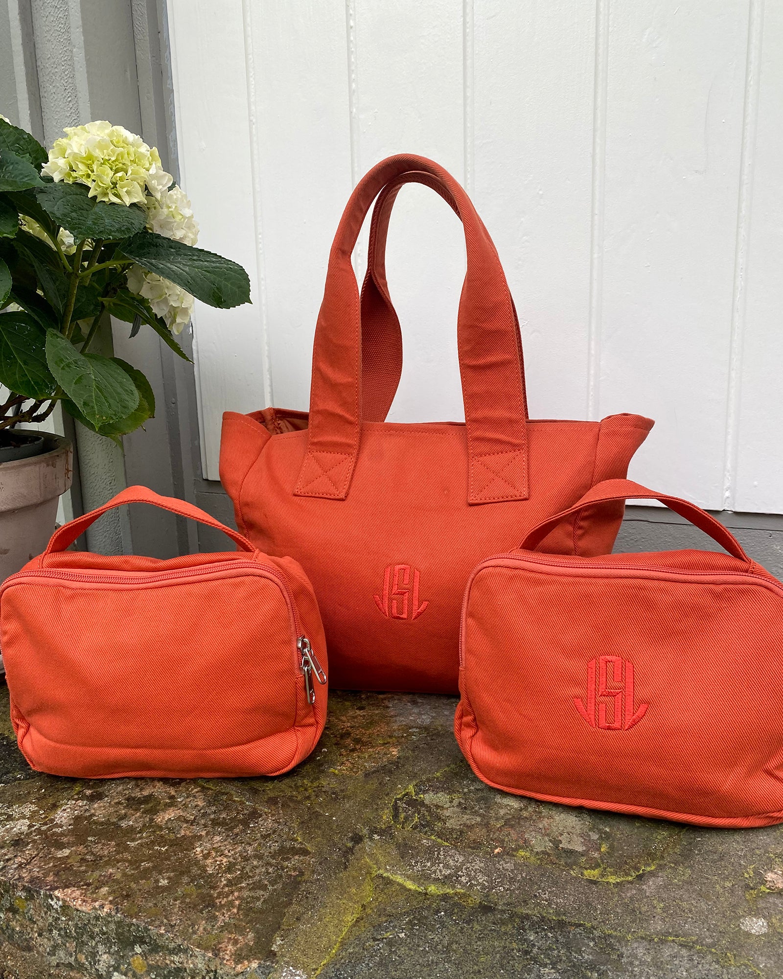 Canvas parcel folder Small - Orange/red