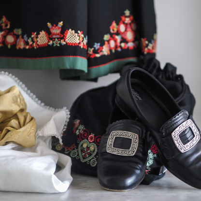 Skopose svart - grønn/rød