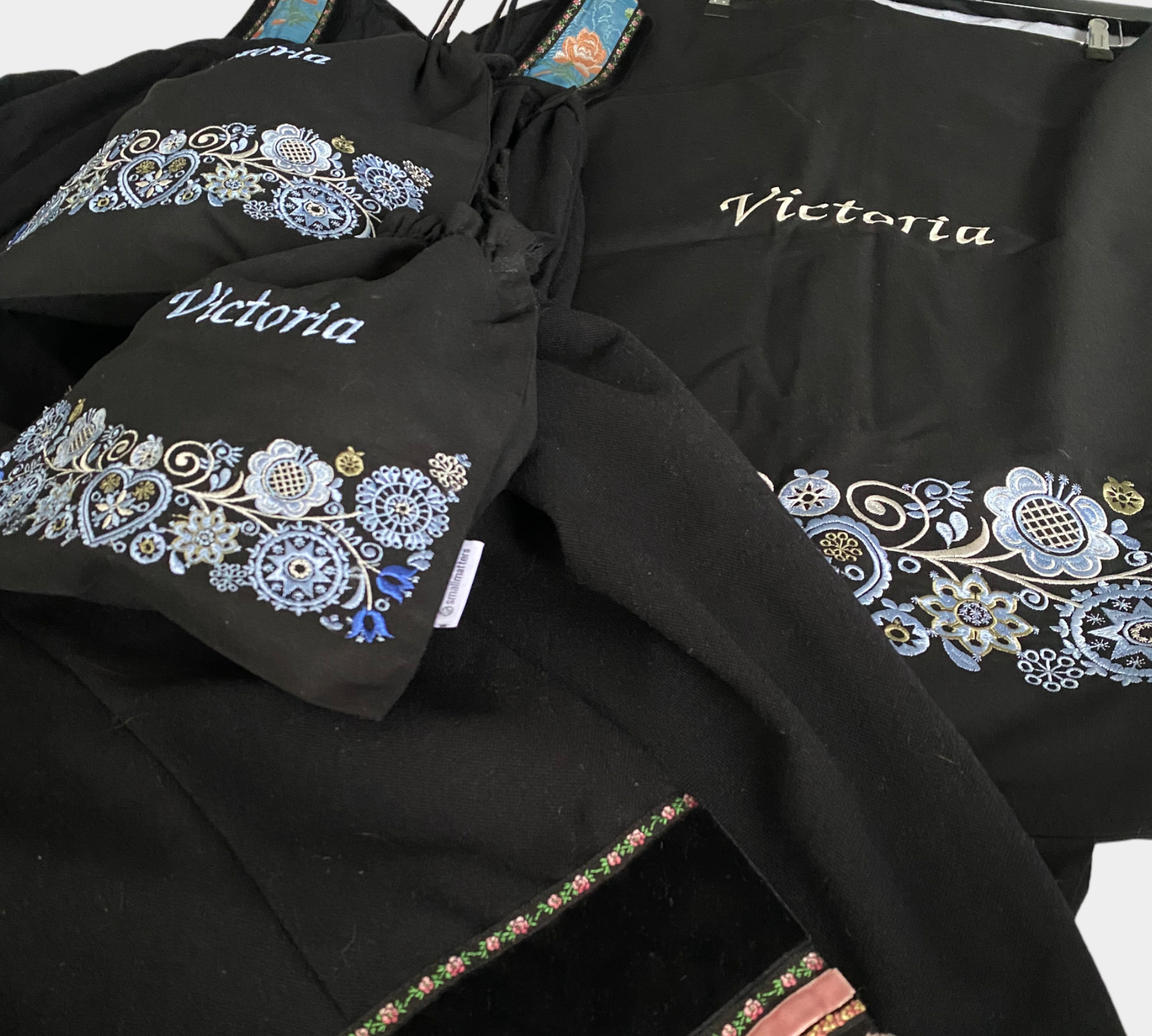 Klespose svart - blå/lyseblå