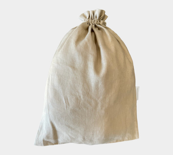 Brødpose - Sand med lys sand broderi