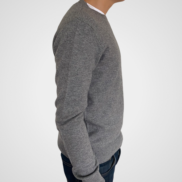 William round neck herre Kashmir - grå