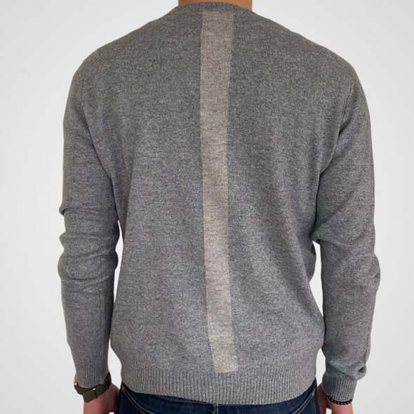 William round neck herre Kashmir - grå
