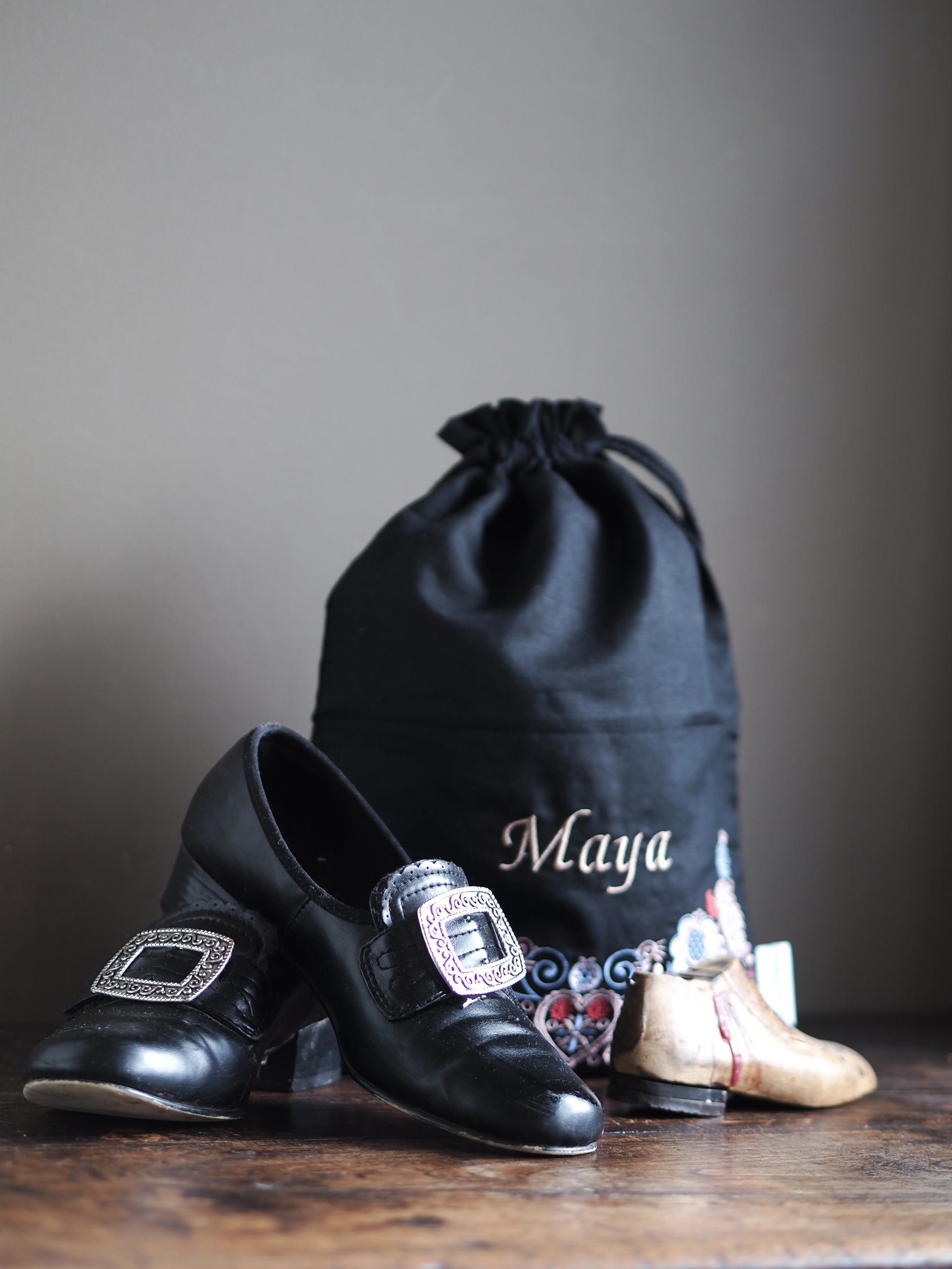 Oppbevaringspose svart - sand/pastell