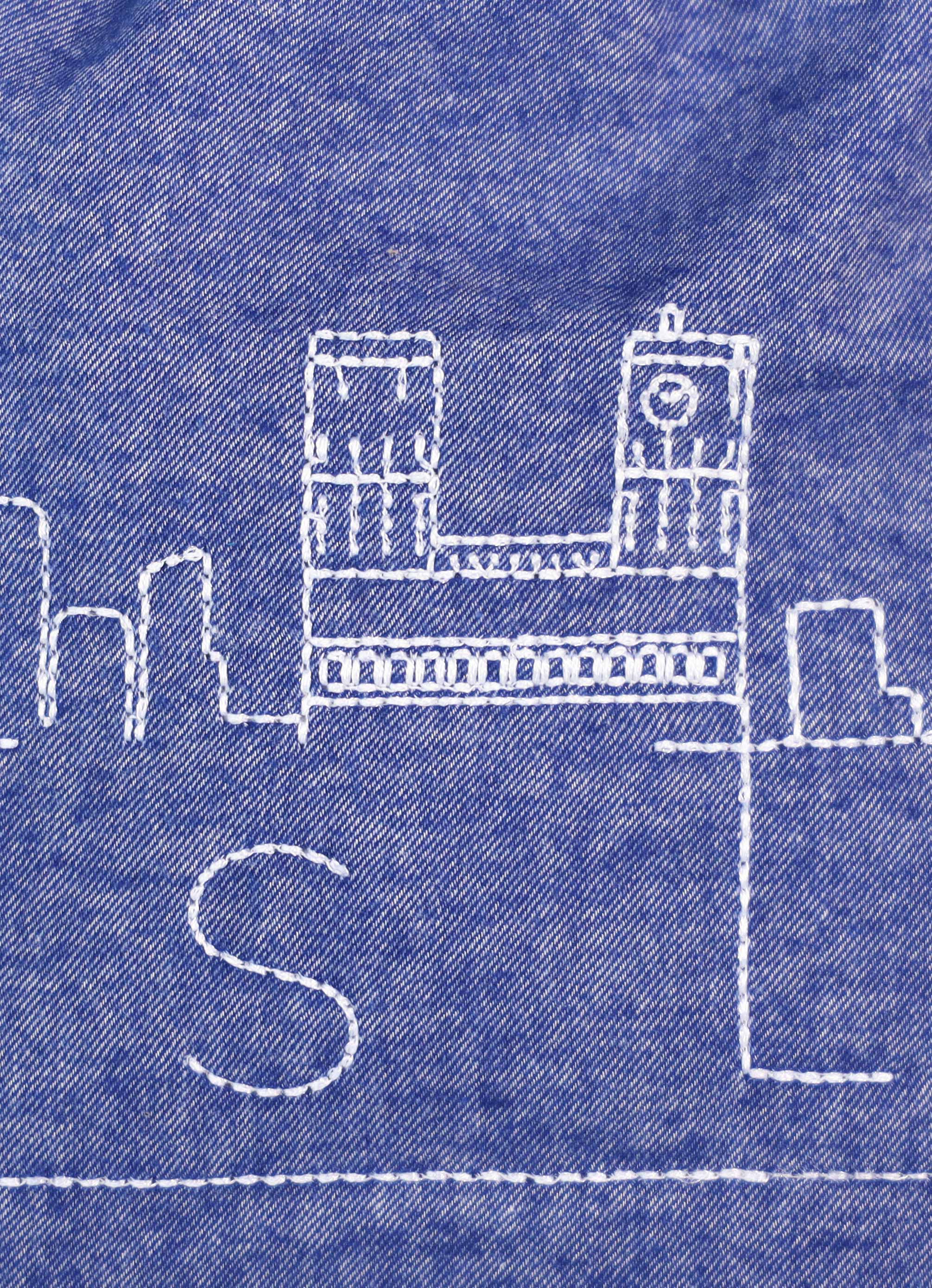 Oslopose blå - hvit