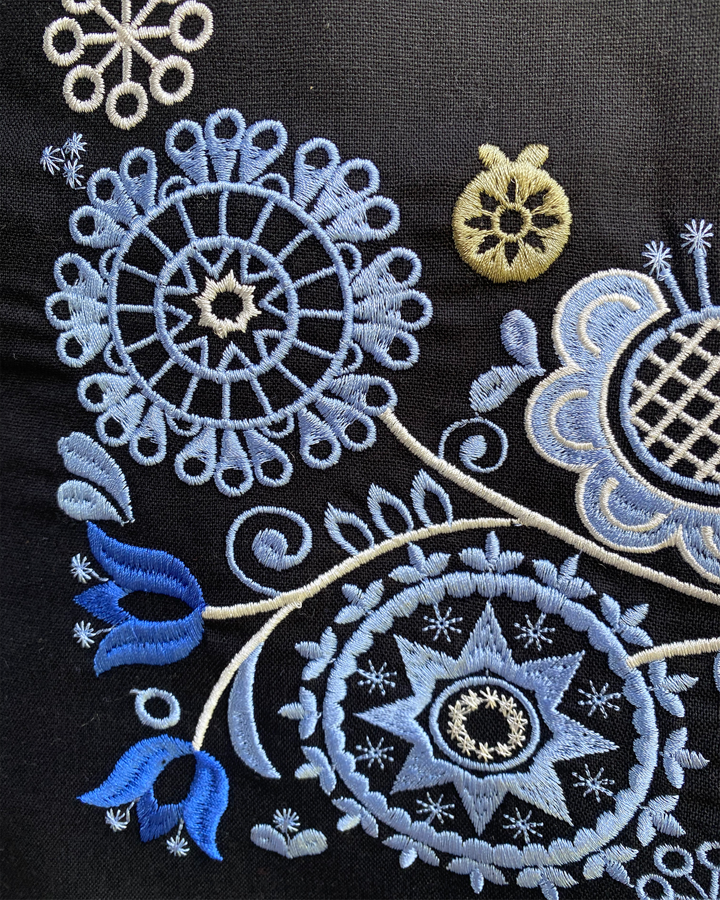 Skopose svart - blå/lyseblå