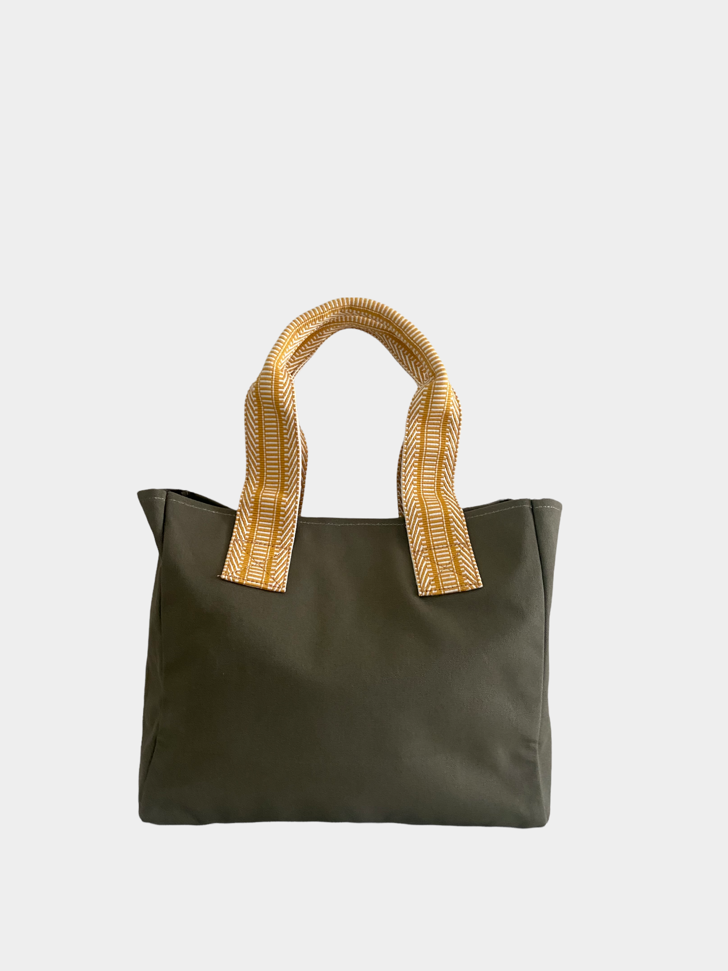 Skulderveske / Shopper kanvas medium - Oliven