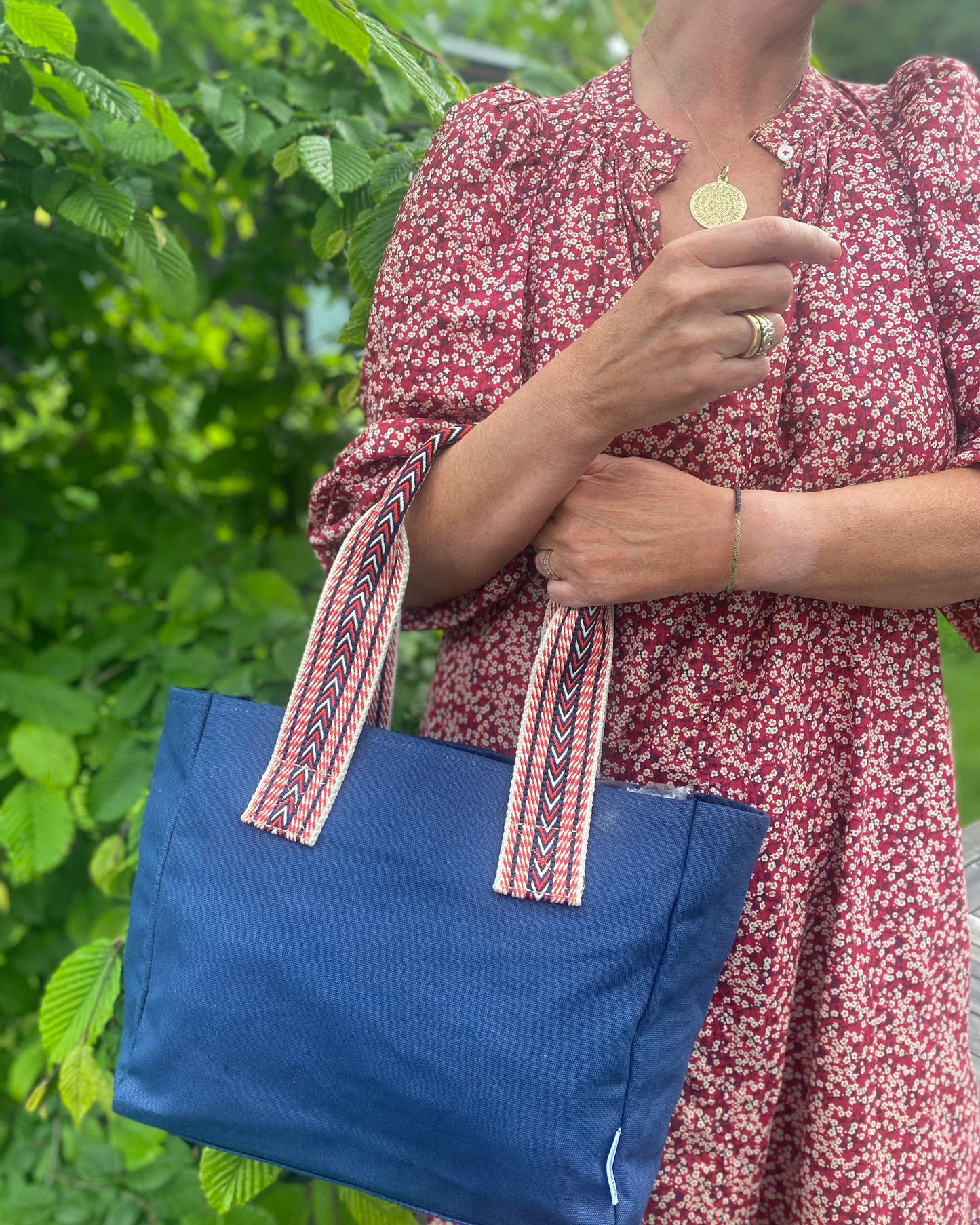 Skulderveske / Shopper kanvas medium - Blå