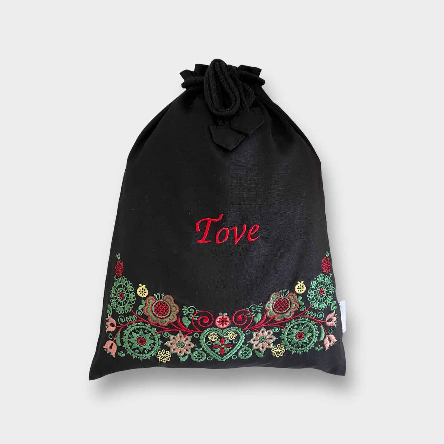 Skopose svart - grønn/rød