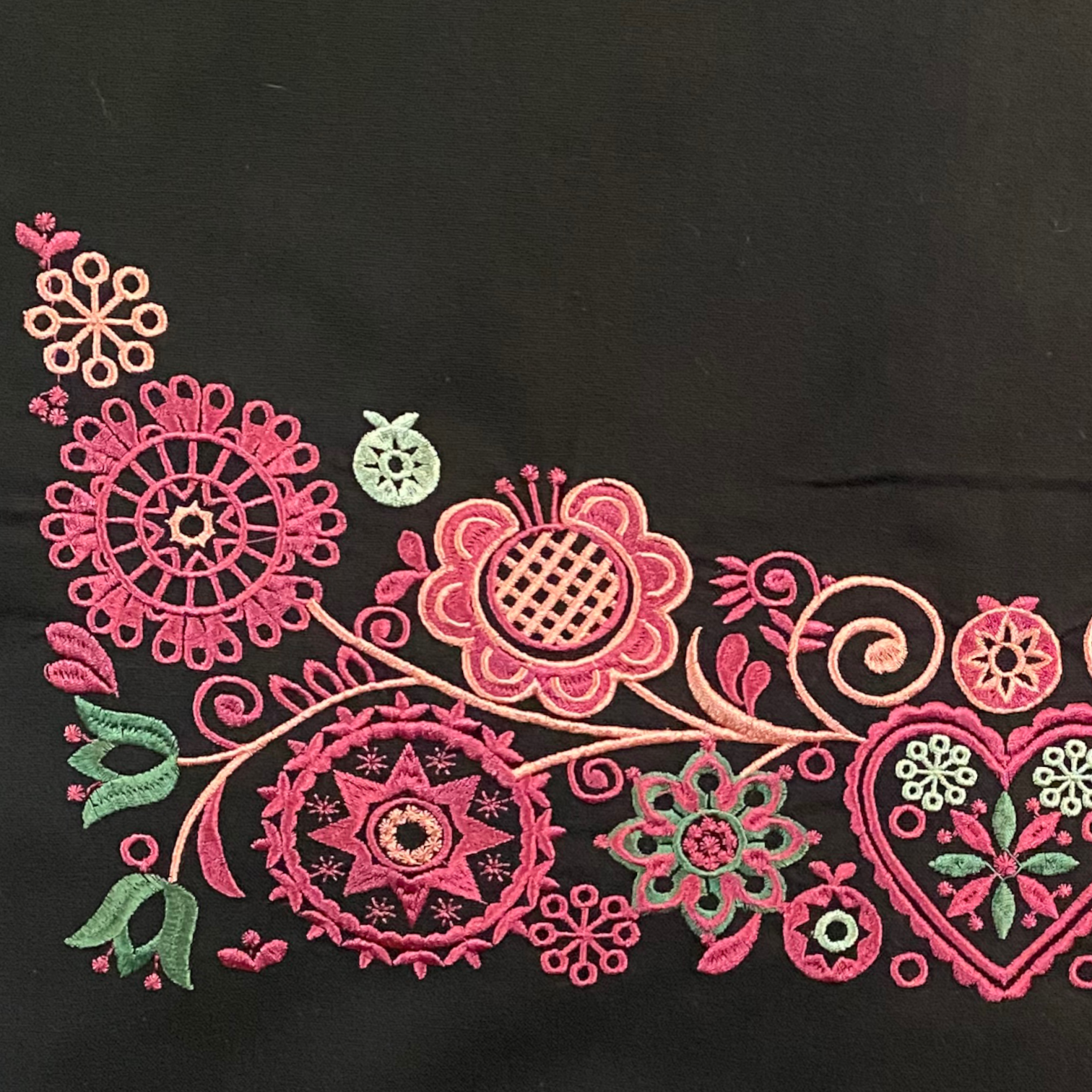 Posesett til sko og tilbehør svart - burgunder/rosa/grønn