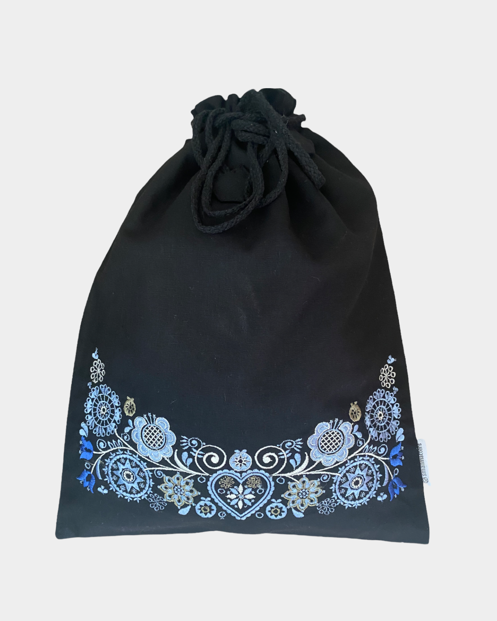 Bunadssett 3 poser i svart - blå/lyseblå