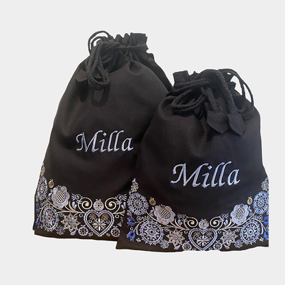 Posesett til sko og tilbehør svart - blå/lyseblå