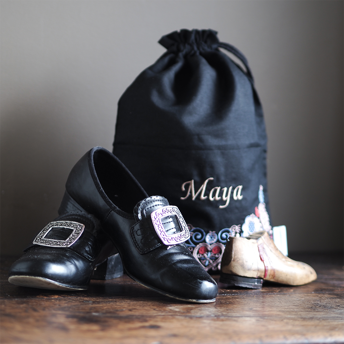 Skopose svart - sand/pastell