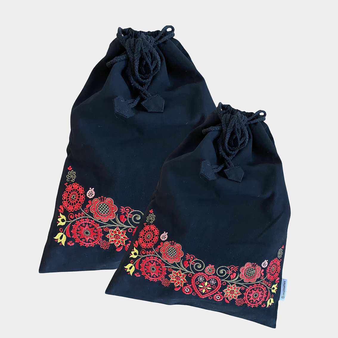 Posesett til sko og tilbehør svart - rød/grønn